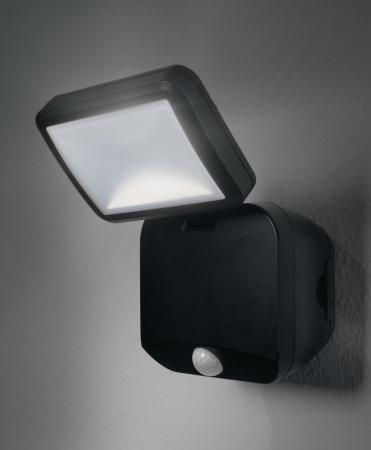 OSRAM Außenwandleuchte Battery LED Spotlight Single Schwarz IP54 - batteriebetrieben