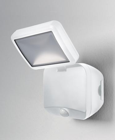 OSRAM Außenwandleuchte Battery LED Spotlight Single Weiß IP54 mit Sensor