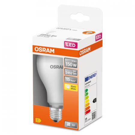 6 x Leistungsstarke matte OSRAM E27 STAR Classic LED Lampe 19W wie 150W 2700K warmweiß Birnenform