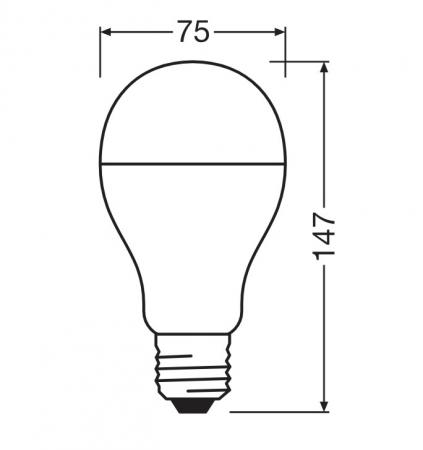 Leistungsstarke matte OSRAM E27 STAR Classic LED Lampe 19W wie 150W 2700K warmweißes Licht in Birnenform