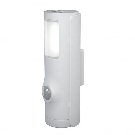 OSRAM NIGHTLUX TORCH BATTERIEBETRIEBENE MULTIFUNKTIONSLEUCHTE MIT SENSOR UND WANDHALTERUNG, IP54 spritzwassergeschützt