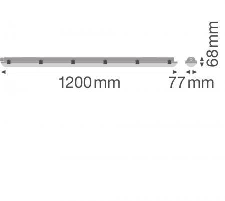 120cm LEDVANCE DAMP PROOF VALUE 1200 LED Feuchtraumleuchte 20 W 4000 K neutralweiß IP65