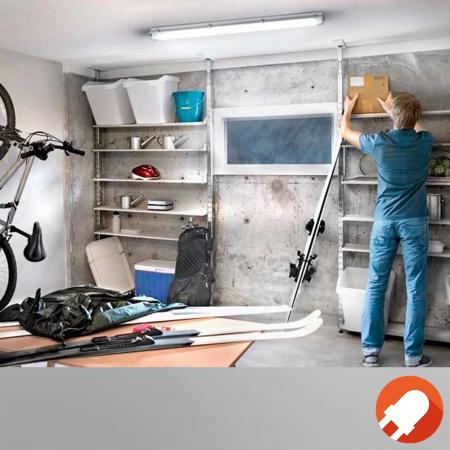 60cm LEDVANCE DAMP PROOF Feuchtraumleuchte SLIM ECO 600 18W 865 IP65 - kaltweißes Licht