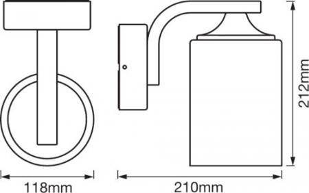 OSRAM Außenwandleuchte Classic Latern Cylinder weiss