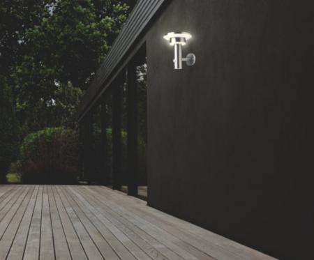 OSRAM ENDURA STYLE Solar Außenwandleuchte 6W Edelstahl Sensor - Bewegungs- & Lichtsensor, 3 Modi, IP44, modernes Design für Garten & Terrasse