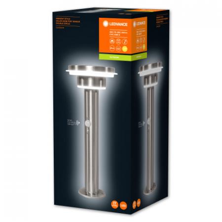 40cm LEDVANCE ENDURA STYLE Solar Post Modern Wegeleuchte aus Edelstahl mit Sensor