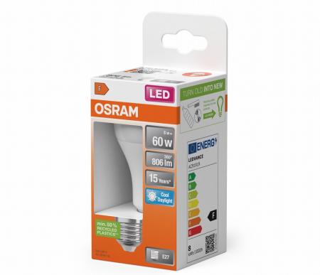 OSRAM E27 LED Lampe STAR Classic  matt 8W wie 60W tageslichtweiß Arbeitslicht