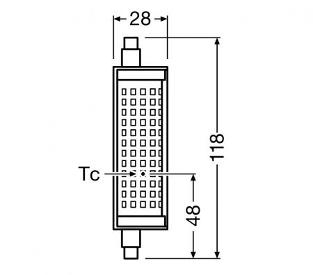 OSRAM Superstar LED R7s Lampe 118 mm dimmbar 18,2W wie 150W warmweißes Licht
