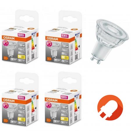 4 x OSRAM LED PAR16 GU10 Strahler dimmbar 36° Ausstrahlwinkel 4,5W wie 50W warmweiß
