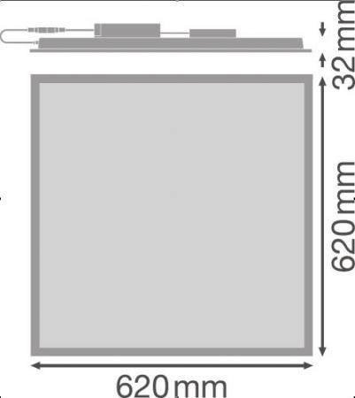 LEDVANCE 4099854885501 PANEL COMFORT 625 PL CMFT 625 P 22W 3850lm 4000K Neutralweiß Ra80 UGR19 90°