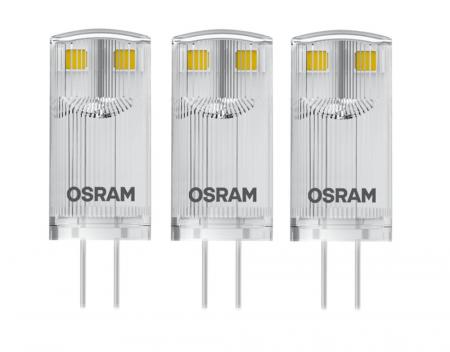 3er Pack OSRAM G4-Sockel LED PIN / Stift sehr sparsam 0,9W wie 10W warmweißes Licht