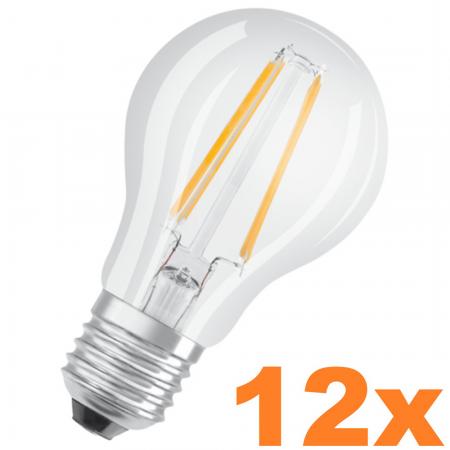 12er Sparset OSRAM E27 LED Lampe Retrofit Classic 6.5W wie 60W 6500K kaltweißes Licht in Birnenform