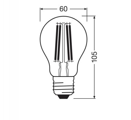 Helle OSRAM E27  LED Lampe STAR RETROFIT klar 11W wie 100W tageslichtweißes Licht