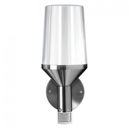 OSRAM ENDURA CLASSIC CALICE WALL E27 Sensor Wandleuchte Outdoor - in moderner Edelstahloptik mit Glasdiffusor, für Auffahrt- und Wegbeleuchtung