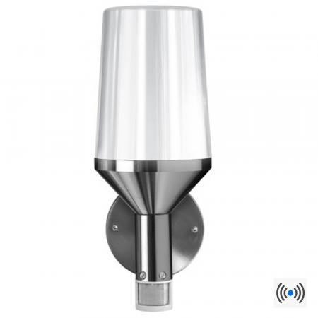 OSRAM ENDURA CLASSIC CALICE WALL E27 Sensor Wandleuchte Outdoor - in moderner Edelstahloptik mit Glasdiffusor, für Auffahrt- und Wegbeleuchtung
