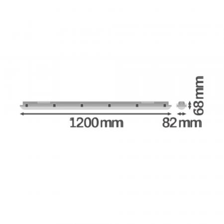 120cm LEDVANCE Damp Proof LED Feuchtraumleuchte 32W 6500K Tageslichtweiß IP65  Feuchtraumwanne