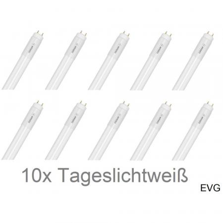 Aktion: Nur noch angezeigter Bestand verfügbar 10 x 120cm OSRAM SubstiTUBE LED-Röhre T8/ G13 für EVG 14W wie 36W 6500K Kaltweiß 2100lm Industriebeleuchtung GLAS -