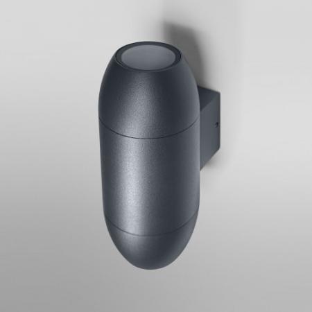 OSRAM  CANNON Außenwandleuchte oval Anthrazit Aluminium up & down Lichtkegel