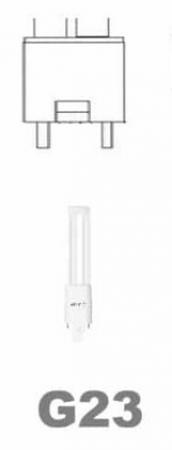 OSRAM DULUX S 9 LED 2Pin G23 Kompaktlampe 4W wie 9W 3000K warmweißes Licht EM (KVG/VVG)