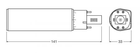 OSRAM DULUX DE18 LED G24q-2 7W wie 18W 3000K warmweiß HF für EVG mattiert -