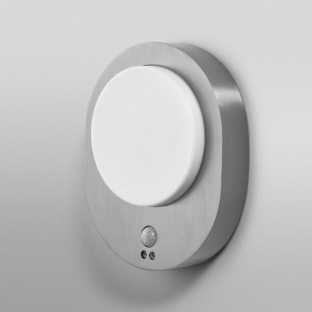 Osram ENDURA STYLE DISC Außenwandleuchte mit Bewegungsmelder aus Edelstahl