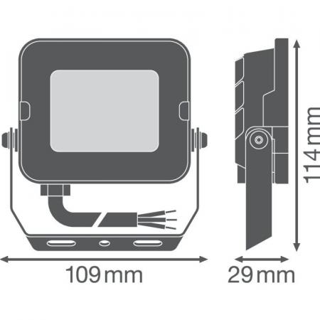 LEDVANCE Kompakter LED Fluter 10W 4000K neutralweißes Licht IP65 in Schwarz