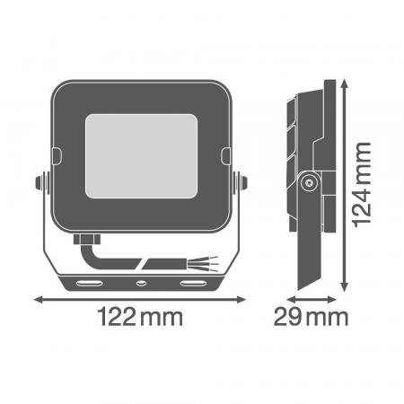 LEDVANCE Kompakter LED Fluter 20W 3000K warmweißes Licht IP65 in Weiß