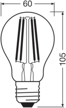 3er Pack OSRAM LED BASE Filament E27 Glühlampe 11W wie 100W neutralweißes Licht