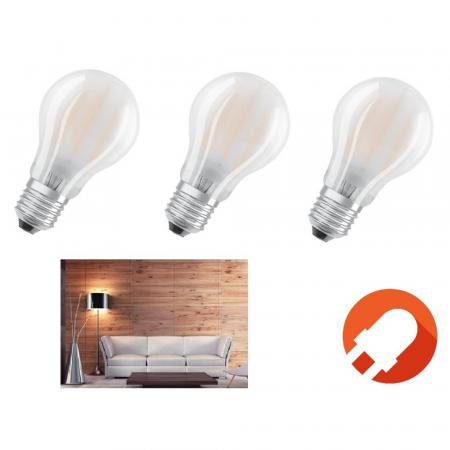 3er Pack OSRAM LED BASE E27 Lampe matt 7,5W wie 75W warmweiß