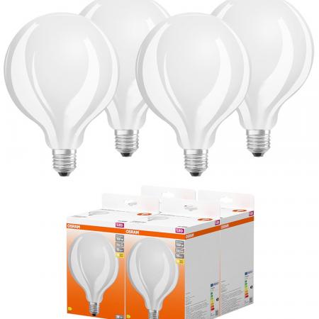 4er-Pack OSRAM Leistungsstarke E27 Globe LED Glühbirne matt 10W wie 150W warmweiß