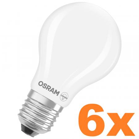 6er Aktions Pack OSRAM E27 LED SUPERSTAR PLUS Lampe HD LIGHTING matt dimmbar 7,5W wie 75W universalweißes Licht & hohe Farbwiedergabe