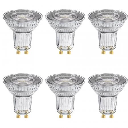 6er Vorteilspack  Osram GU10 LED Strahler Superstar Plus PAR16 HD LIGHTING 120° dimmbar 4000K 6,7W wie 46W CRI90  - sehr gute Farbwiedergabe