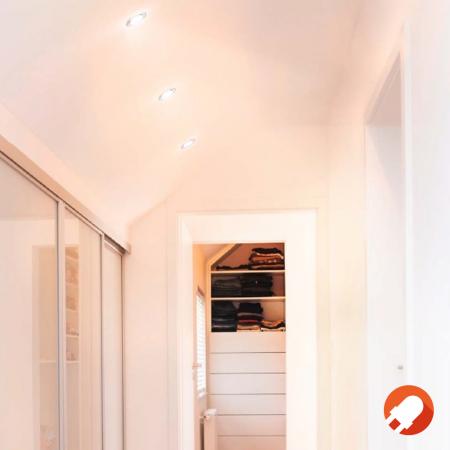 3er-Pack OSRAM LED Einbaustrahler-Set SPOT weiß dimmbar 2700k warmweißes Licht - stufenlos dimmbar über Wandschalter, IP20-Schutz für Innenräume