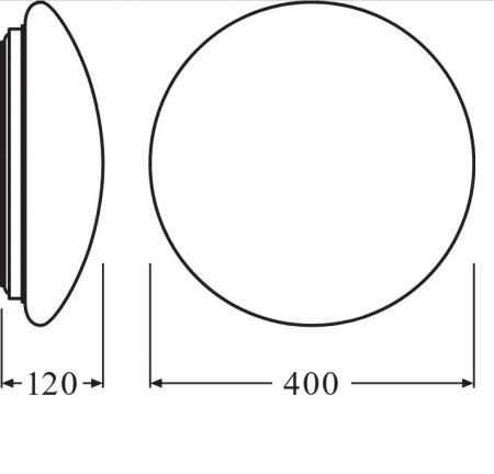 LEDVANCE Surface Circular LED Decken- und Wandleuchte Ø40cm Bewegungsmelder IP44 24W 4000K universalweißes Licht