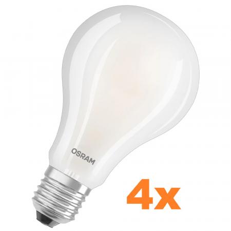 4er Pack Ultra starke OSRAM E27 LED Lampe STAR Classic matt 24W wie 200W warmweißes Licht 2700K