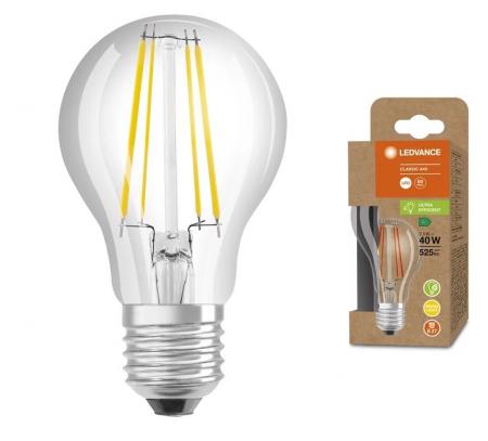 6er Sparset  Ledvance E27 Besonders effiziente LED Lampe Classic FILAMENT klar 2,5W wie 40W 3000K warmweißes Licht für die Wohnung