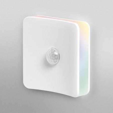 OSRAM Nachtlicht Square inkl. Tageslicht- und Bewegungssenso- RGB-Lichteffekt durch vier Lichtauslässe, eingebauter EU-Stecker, für Innenräume