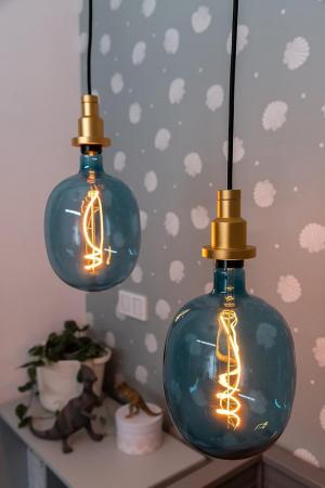 OSRAM E27 LED Glühlampe dekorativ soft-blue getönt & dimmbar 4,5W wie 10W extra warmweißes gemütliches Licht in besonderer Form