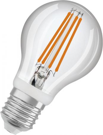 4er Sparset OSRAM E27 LED Lampe STAR MOTION SENSOR FILAMENT klar 7,3W wie 60W warmweißes Licht mit Sensor