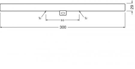 30cm Osram LEDinestra Frosted S14d LED-Röhrenlampe 3,5W wie 25W warmweiß 2700K