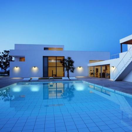 Osram Wandleuchte Endura Style Solar Glow Sensor Wall in Schwarz aus Aluminium - zwei separat steuerbare Lichtringe, warmweißes Licht