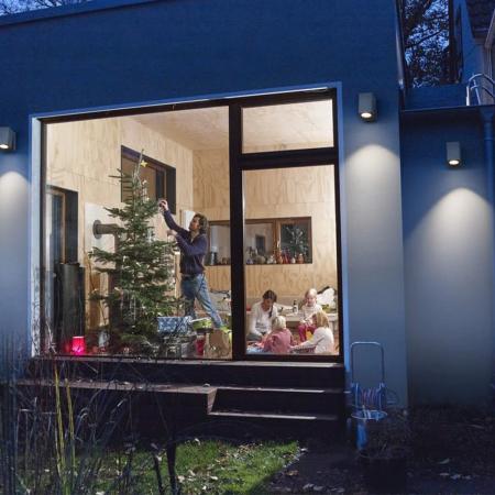 OSRAM Wandleuchte Endura Classic Cube in Silber mit verstellbarem Lampenkopf