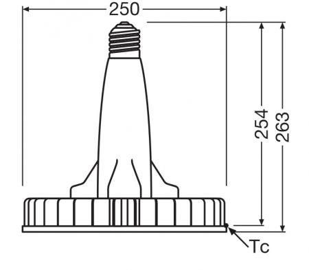Ledvance E40 LED Hallenlampe HID Highbay Universal 25000 lm 160W wie 250W 4000K neutralweißes Licht IP40