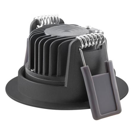 LED Einbaustrahler 8W 3000K Schwarz Ø81mm dimmbar IP20 680lm CRI90 Deckeneinbauleuchte- Einbaudurchmesser: 68 mm