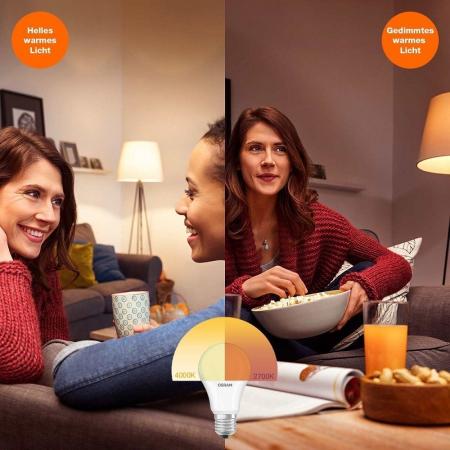Osram LED GLOW DIM GLOBE 125 E27 dimmbar 2200-2700K 7W wie 60W veränderbare Farbtemperatur