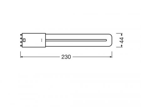 LEDVANCE DULUX LED L HF & AC MAINS VALUE DULUX LED L18 HF & AC MAINS VALUE 8W 865 2G11 EVG & 230V