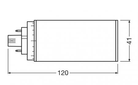 Ledvance DULUX LED T/E18 HF & AC MAINS V 7W 830 GX24Q-2  Kompaktlampe wie 18W 3000K - EVG