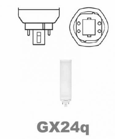 Ledvance DULUX LED T/E42 HF & AC MAINS V 20W 830 GX24Q-4 Kompaktlampe wie 42W 3000K - EVG