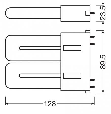 Ledvance DULUX F18 LED 2G10 4Pin 8W wie 18W 3000K warmweiße Stablampe Kompaktlampe KVG
