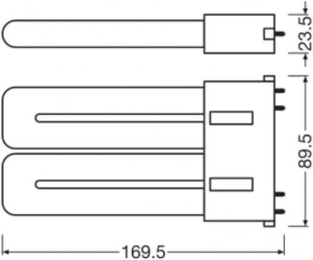 Ledvance DULUX F24 LED 2G10 4Pin 12W wie 24W 4000K neutralweiße Stablampe Kompaktlampe KVG
